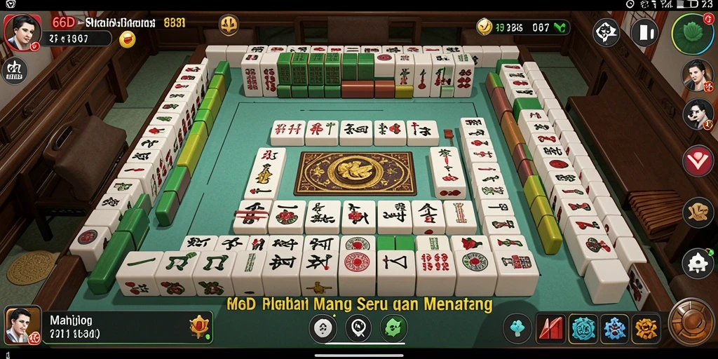 Screenshot utama menampilkan gameplay seru Mahjong di 66D.