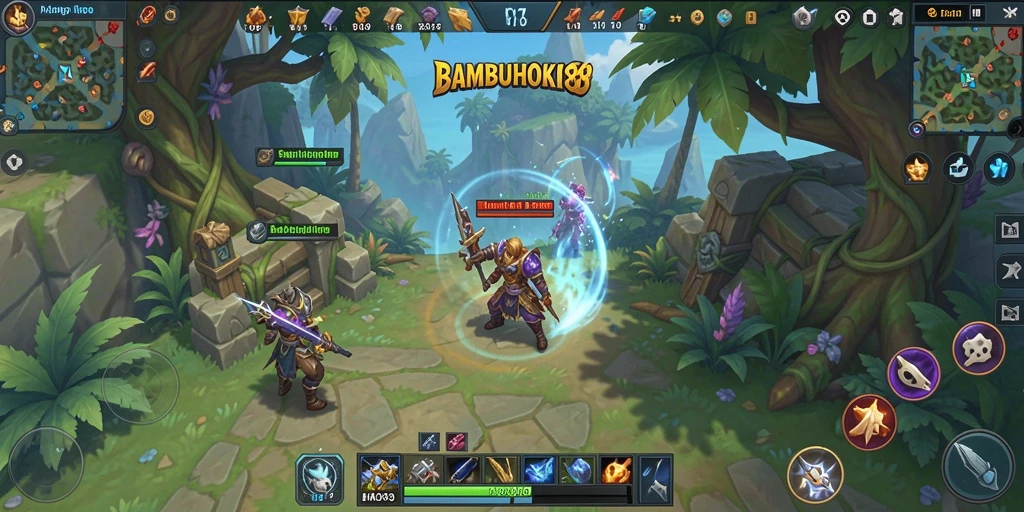 Tampilan gameplay BAMBUHOKI88 yang penuh aksi dan petualangan.