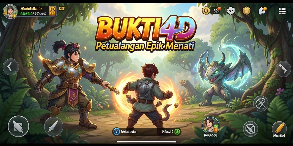 Tampilan menarik dari gameplay petualangan BUKTI4D yang memukau.