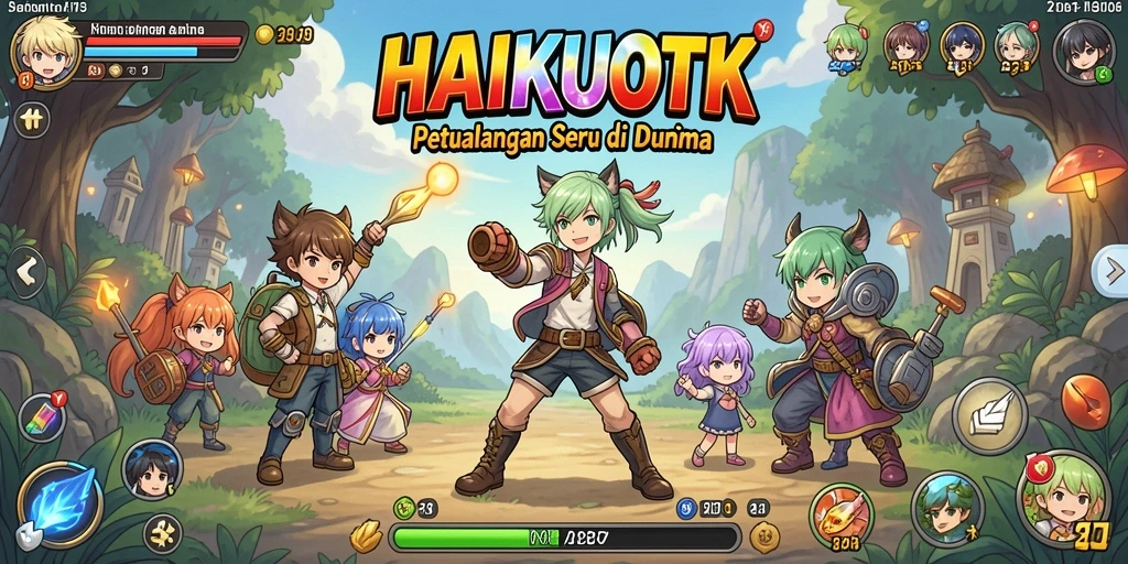 Tampilan gameplay menarik dari HAIKUOTK dengan karakter Anime.