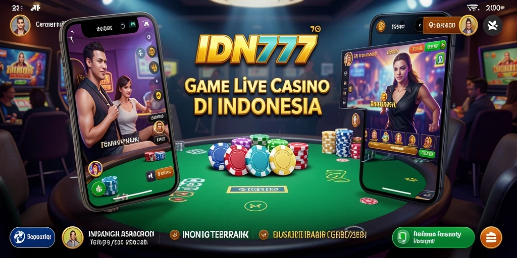 Screenshot gameplay IDN777 menampilkan suasana Live Casino yang mendebarkan.