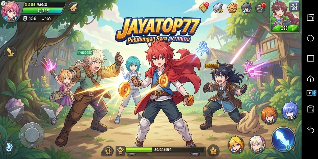 Tampilan menarik dari gameplay JAYATOP77 yang penuh dengan karakter Anime.
