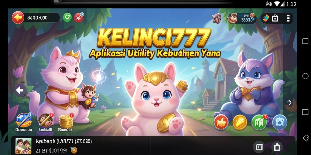 Tampilan antarmuka utama KELINCI777 yang user-friendly dan sederhana.