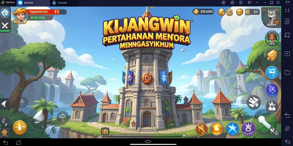 Tampilan gameplay KIJANGWIN yang mendebarkan dalam Tower Defense.