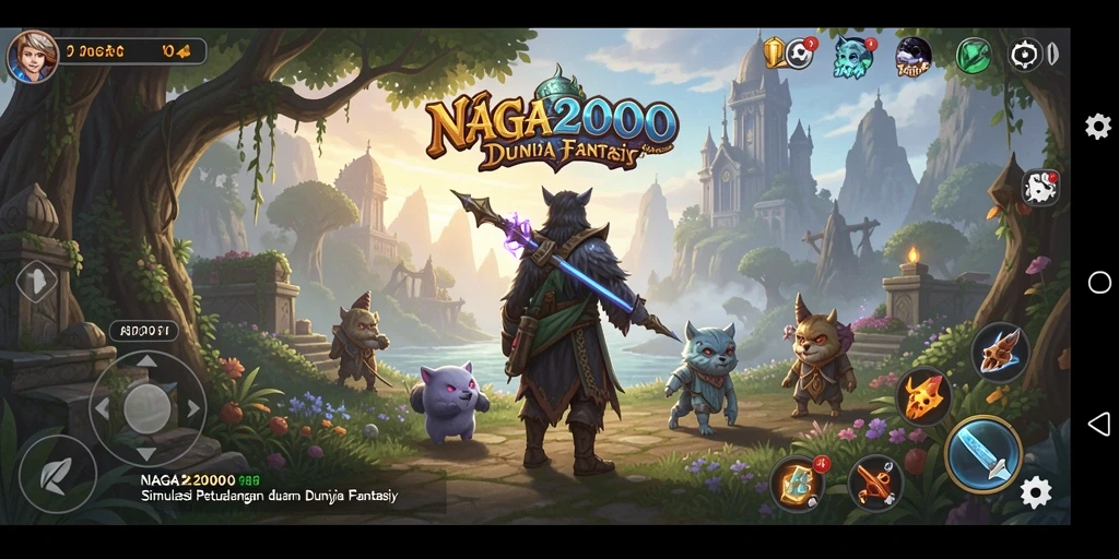 Tampilan gameplay NAGA2000 yang menarik dan penuh warna.