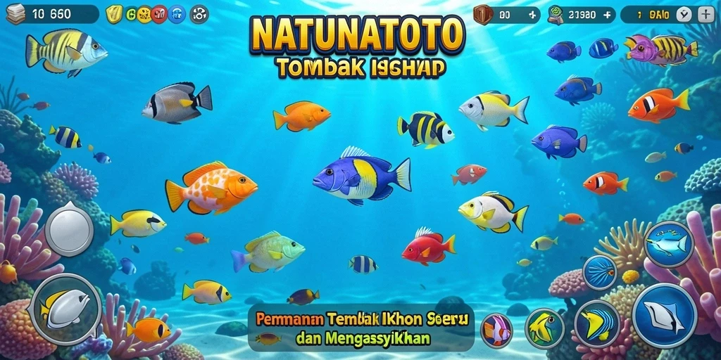 Tangkapan layar gameplay Tembak Ikan yang seru di NATUNATOTO.
