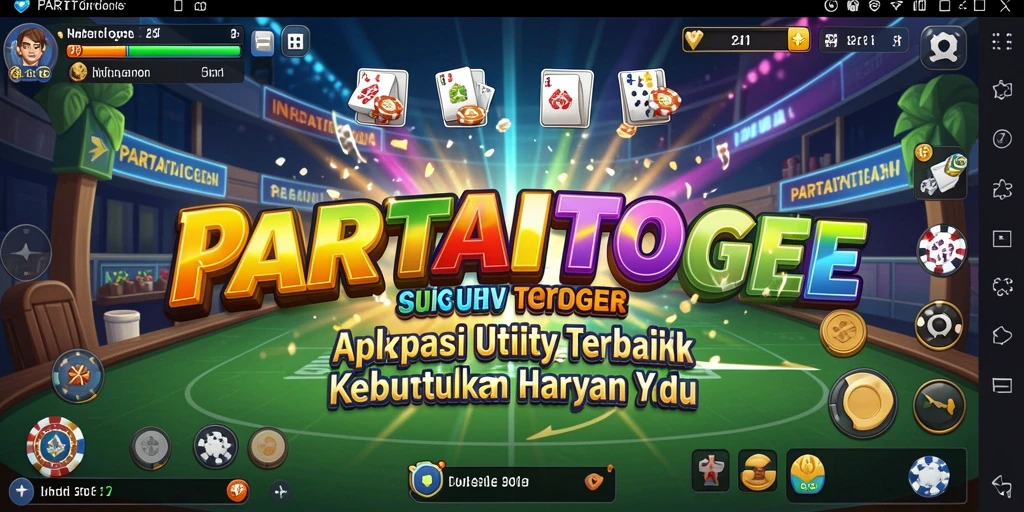 Tampilan utama aplikasi PARTAITOGEL yang menampilkan fitur utility.