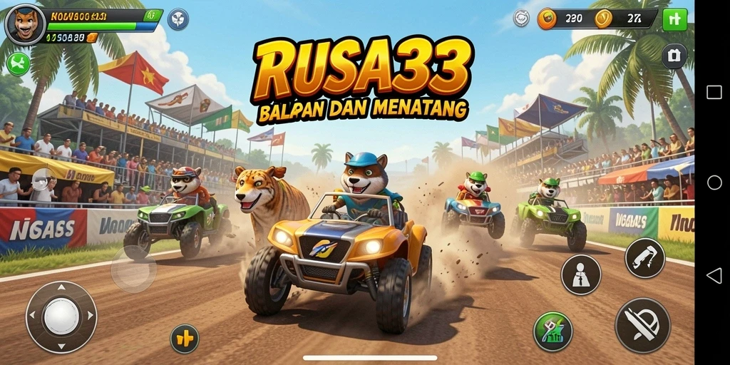 Tampilan seru dari balapan intens di RUSA33.