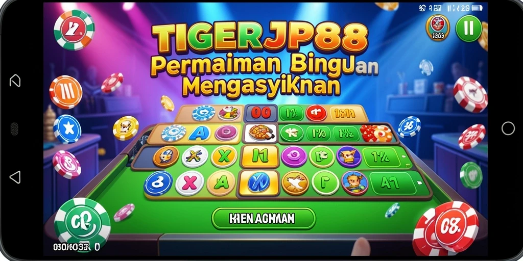 Tampilan gameplay penuh warna dari TIGERJP88 yang menyenangkan.