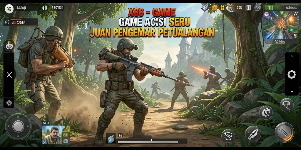Gameplay X88 menampilkan aksi seru dengan grafis yang menawan.